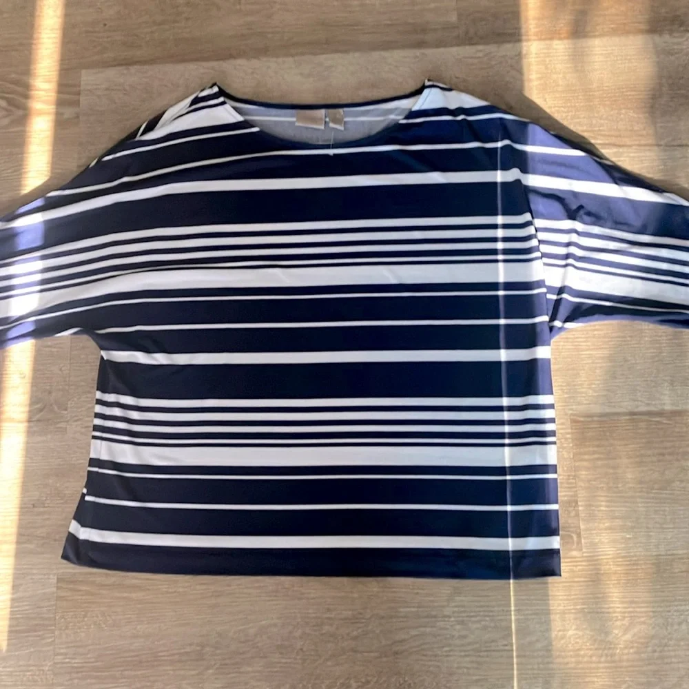 Navy and White Striped Top - Picture 3 of 9